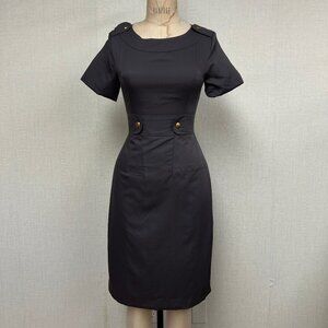 NWT Deadstock 2000s Designer Suzabelle Retro Gray Pencil Dress